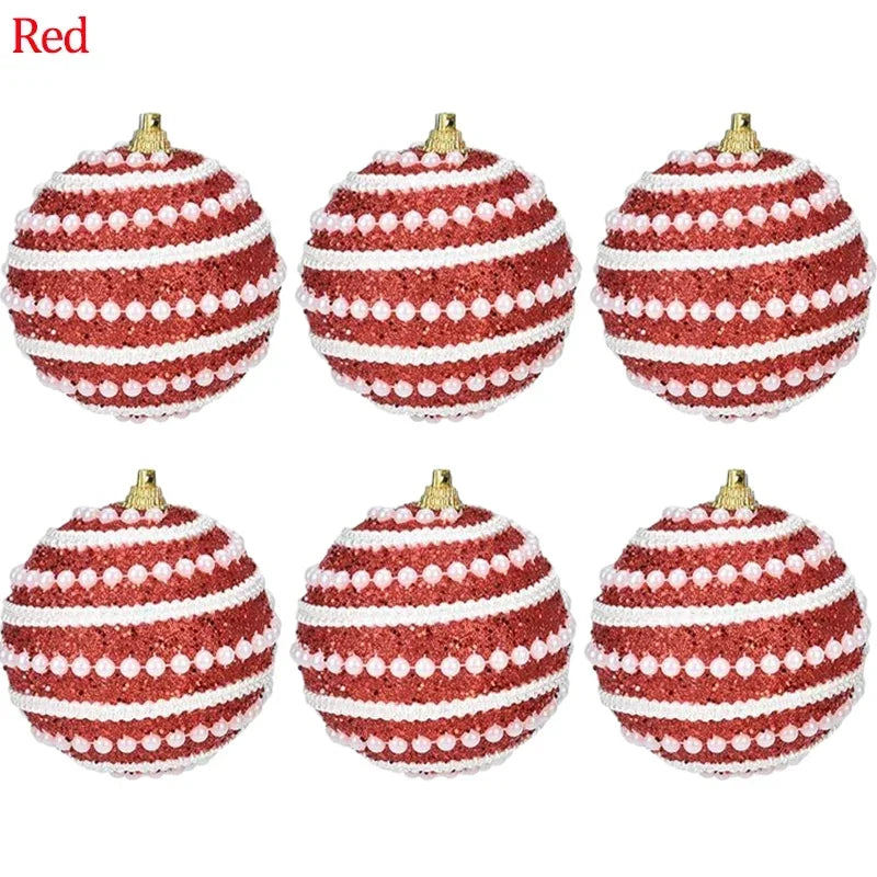 Choice Christbaumkugel Schaum Bruchsicher - Durchmesser 8 cm Weiß Rot