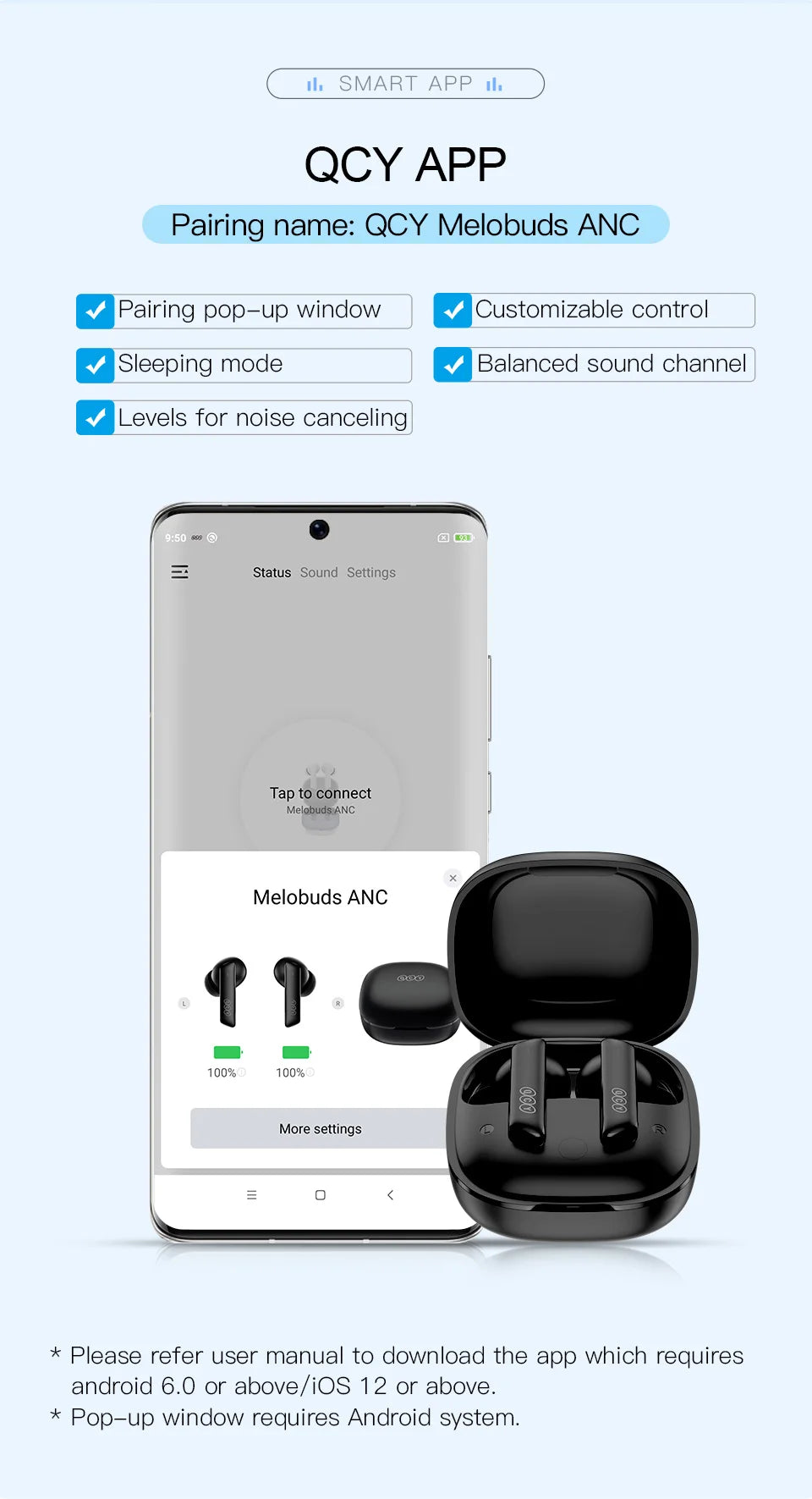 QCY HT05 ANC Wireless Earphone 2025