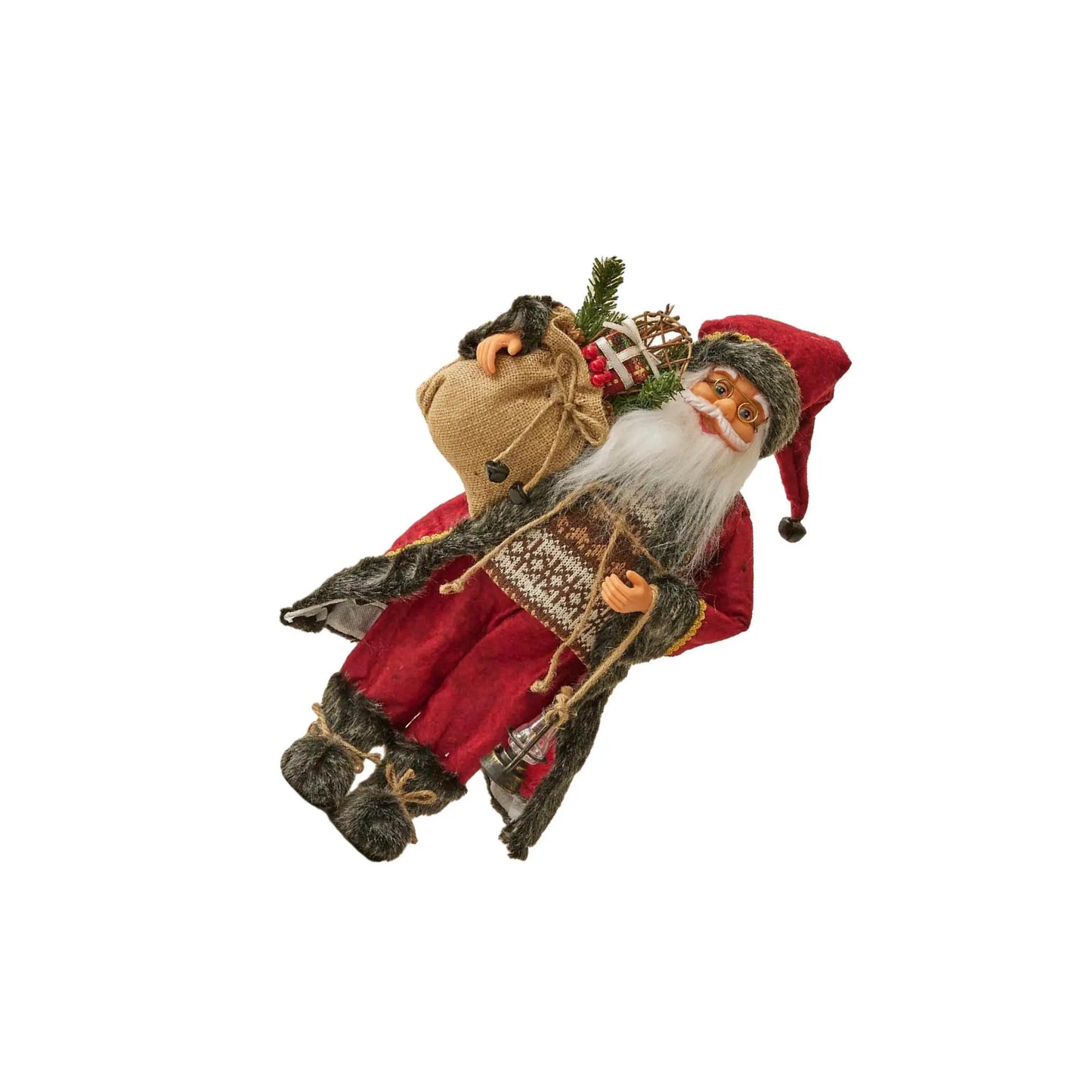 SantaKunst Realistischer Weihnachtsmann - Größe 20 cm, Handbemalt