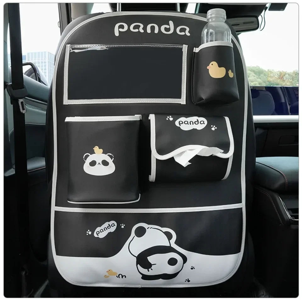 Auto-Organizer 2025: Car Seat Back Storage Bag Children Anti Kick Pad - Cartoon Seat Backrest Hanging Organizer Waterproof Durable Auto Storage Collection