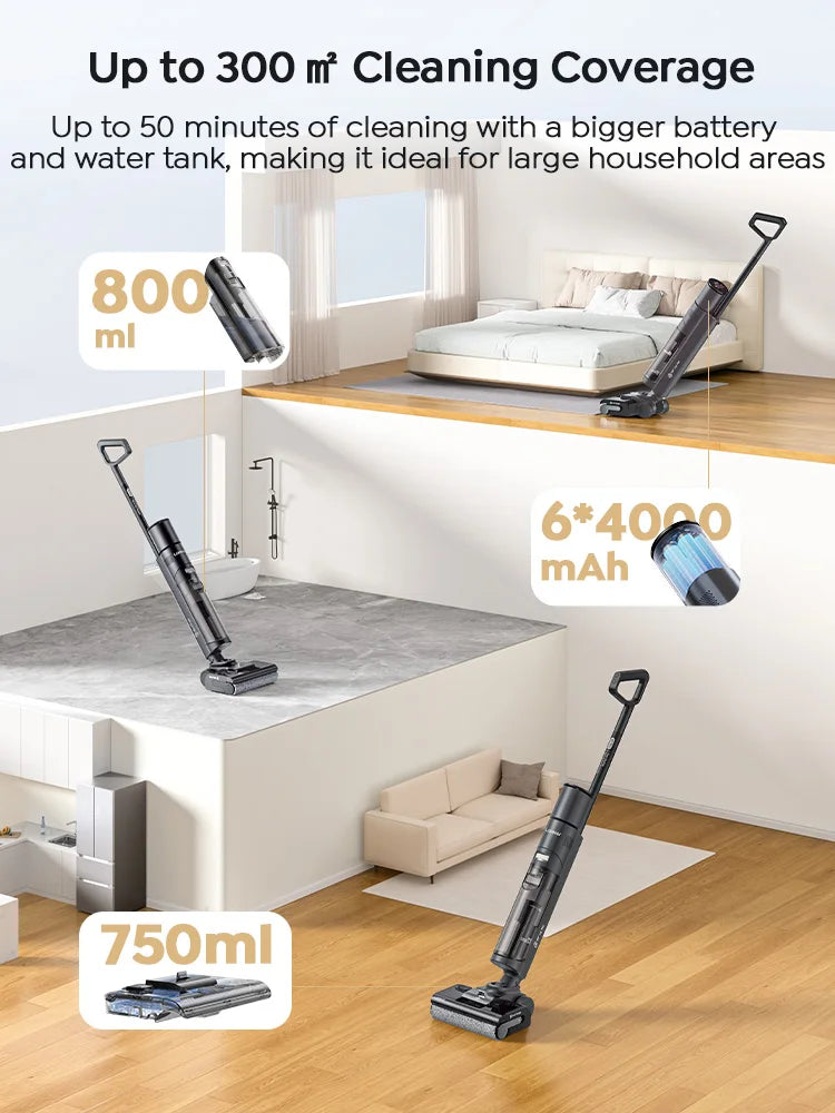 Laresar S7 Pro Kabelloser Nass- und Trockenstaubsauger - 89Wh,19000Pa