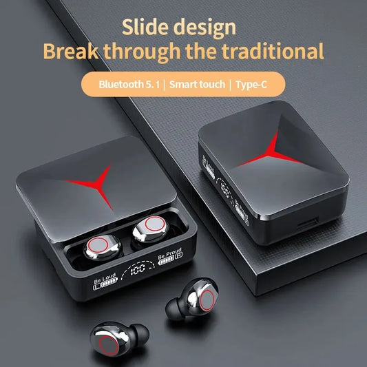 Gaming Kopfhörer 2025 - Original TWS M90 Bluetooth 5.3 Sport Earbuds