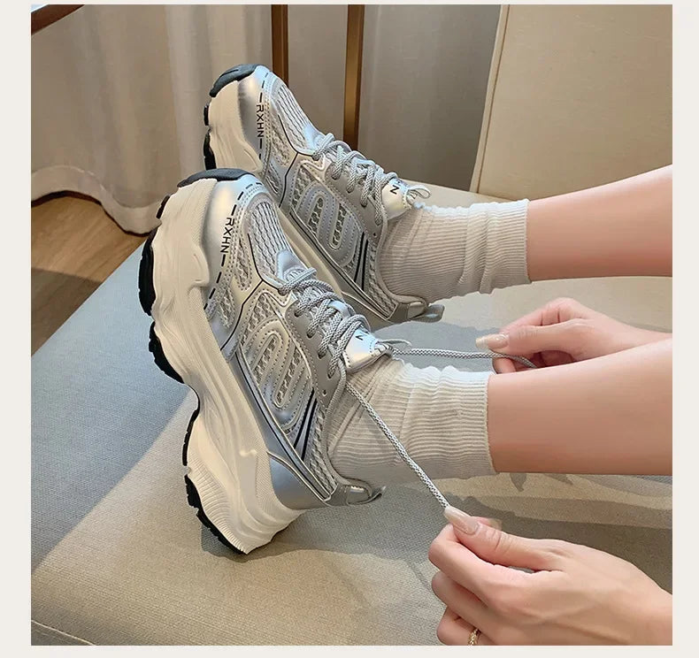 YBQJOO Sneaker Atmungsaktiv - Größe 36-41 Sohle Gummi