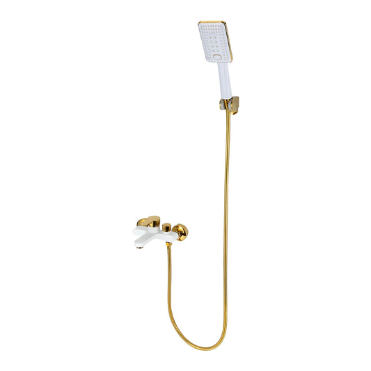 AquaGold Badewannen-Duscharmatur-Set G1/2, 1,5 m Schlauch, 2 Modi