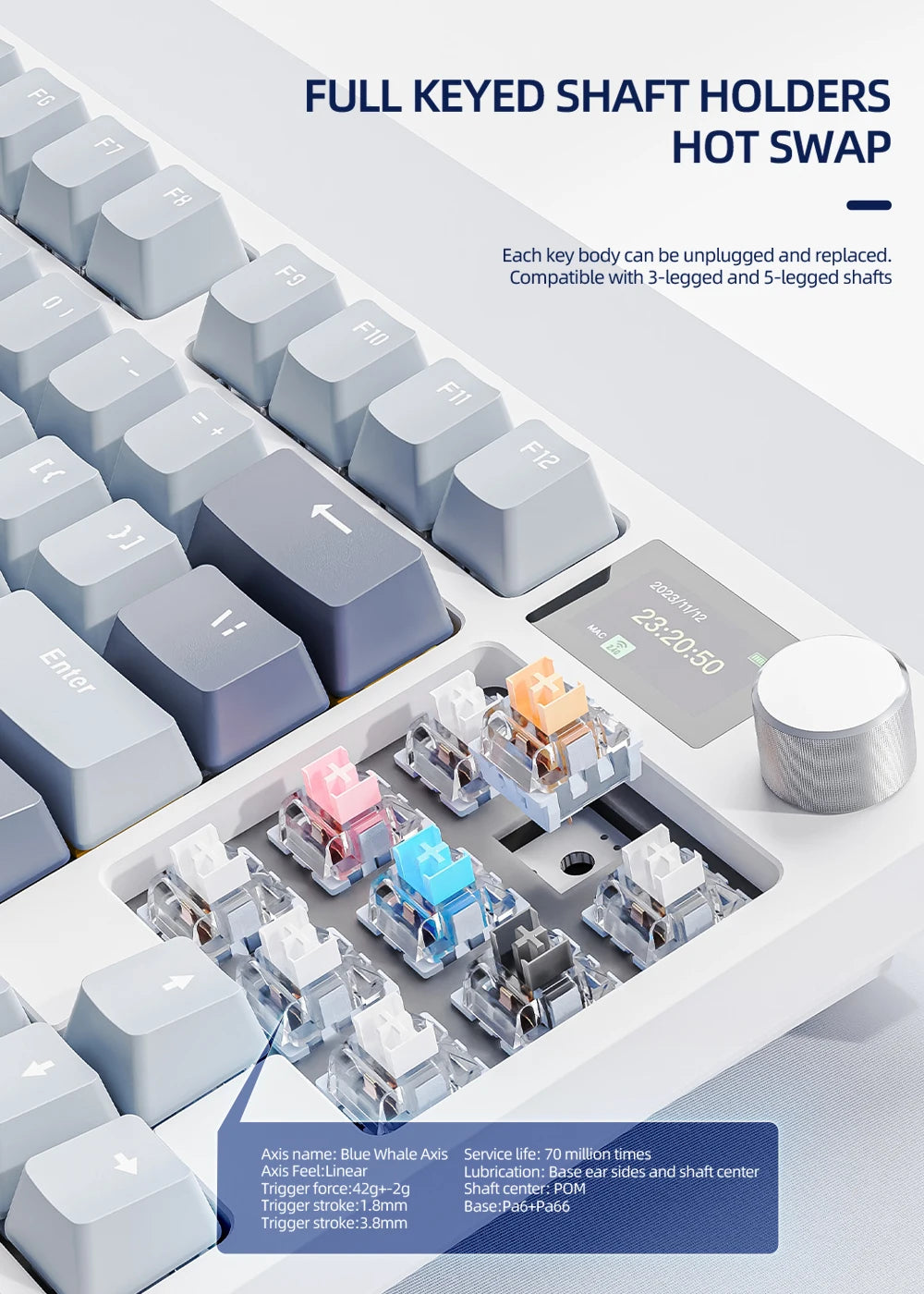 Gaming Tastatur 2025 - K86 Wireless Hot-Swappable Mechanical Keyboard
