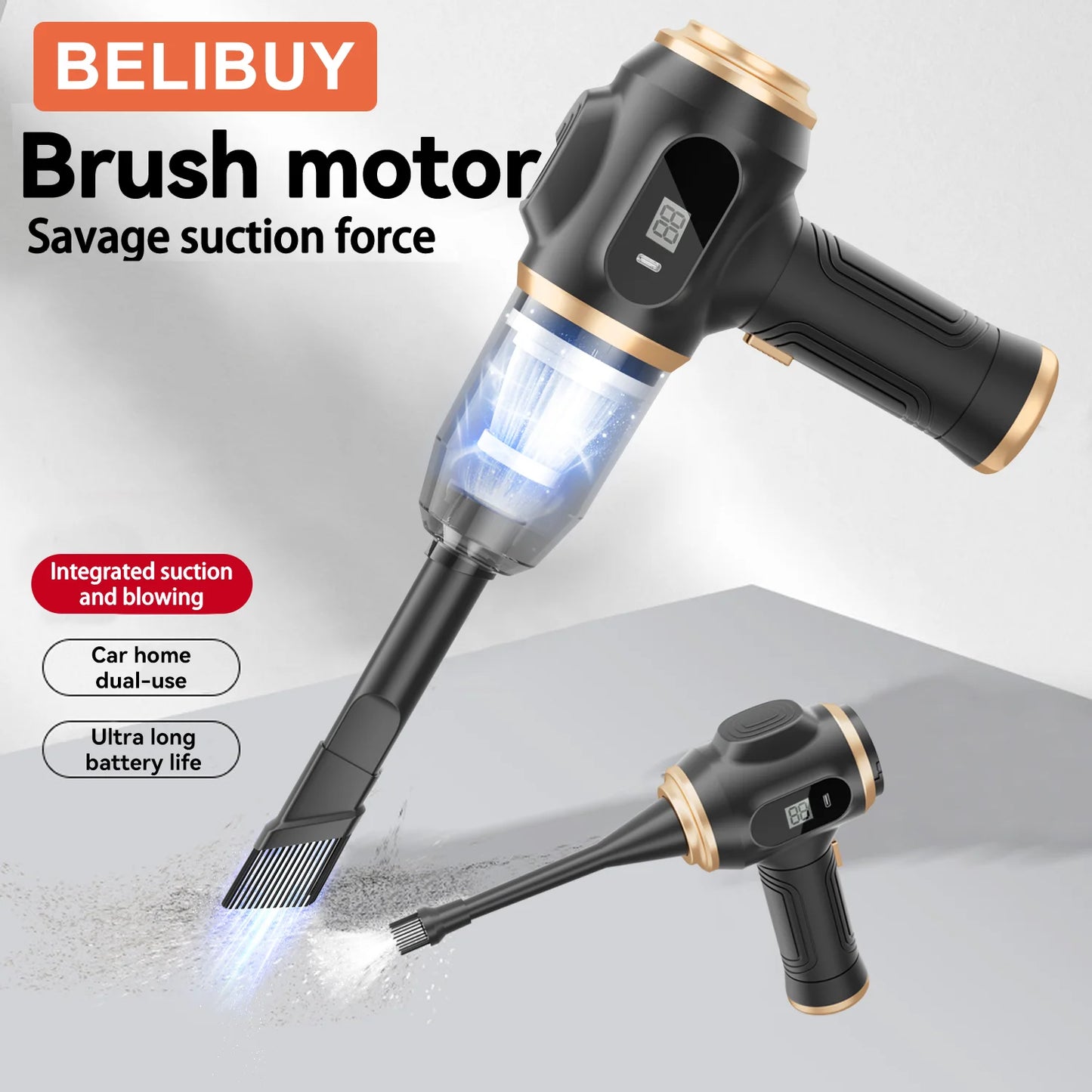 BELIBUY home appliance car vacuum cleaner high power strong suction carpet cleaner machine Portable vacuum cleaner