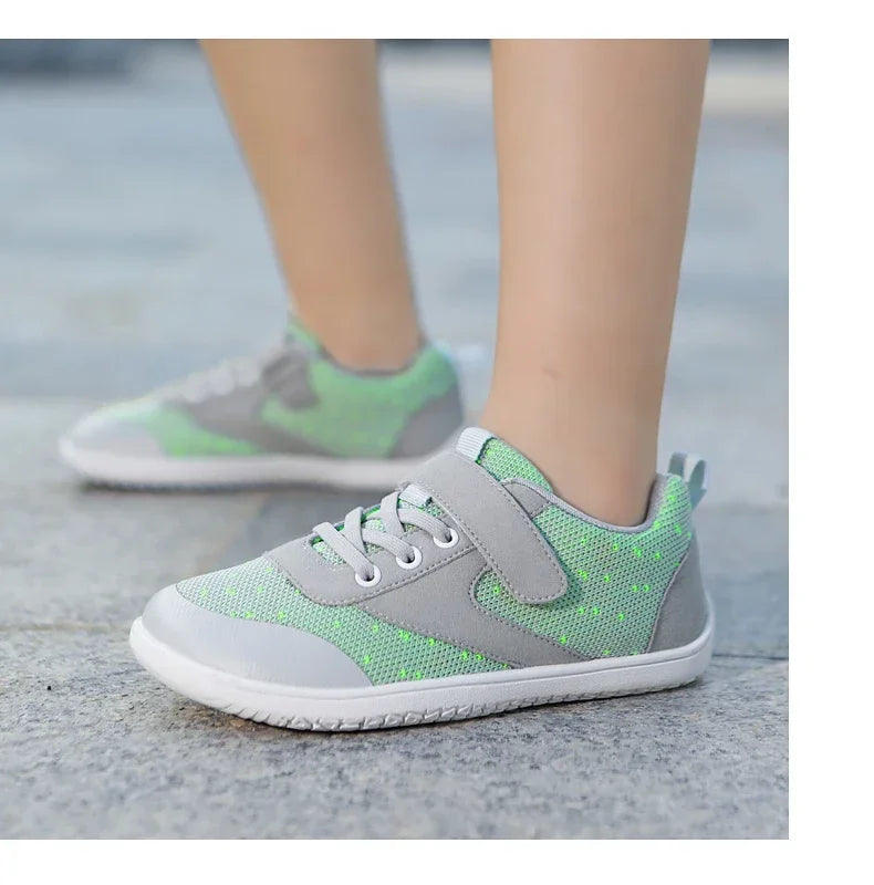 Kinder Weite Barfuß Schuhe - Minimalistische Jungen Mädchen Sneaker - Leichtgewicht Rutschfest Kinder Walking Schuhe Casual Skate Flats