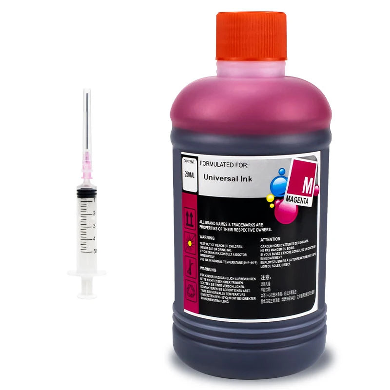 FANHANG 250ml Nachfülltinte Kompatibel - Spritze HP Canon