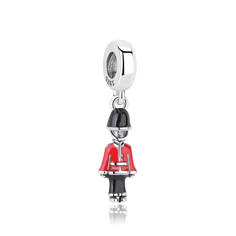 Originale 925 Sterling Silber Charms Liebe Reise London Bus Koffer Paris Perlen passen für Pan Armbänder Halsketten Frauen DIY Schmuck