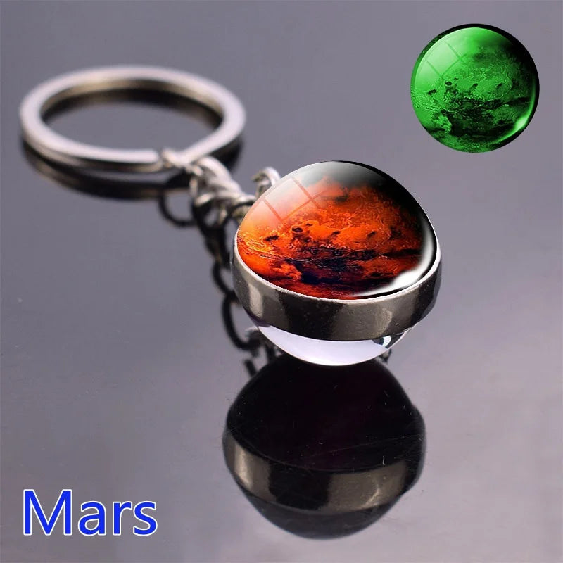 Schlüsselanhänger 2025: Solar-System Glow-Dark - Galaxy Nebula Collection