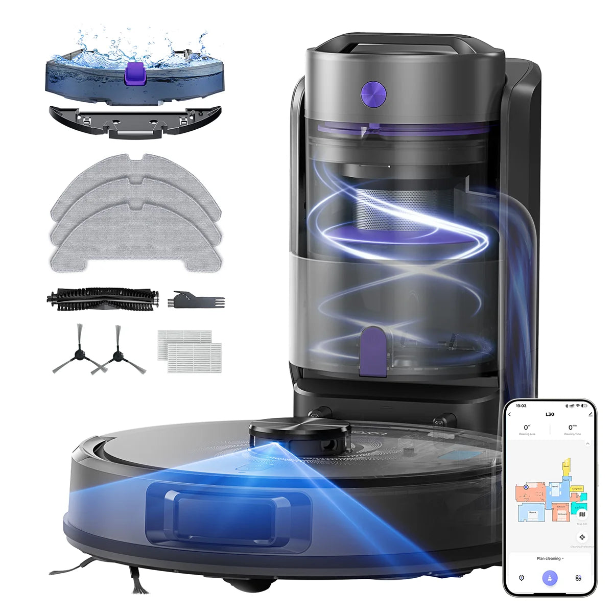 Laresar L30 Beutellos Zyklon-Saugkraft - Kapazität 300 ml, 10000 Pa