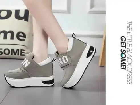 NEW Platform Wedge Sneakers Ladies Shoes Sneaker Casual Shoes Trainers Women Female Shoes Black Red Sneaker Women Tenis Feminino