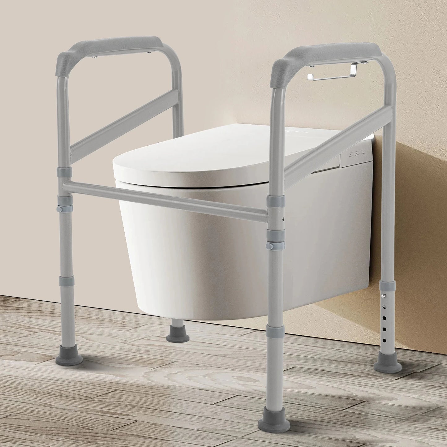 CareSafe Toiletten-Sicherheitsgeländer Verstellbar Rutschfest 56x46cm