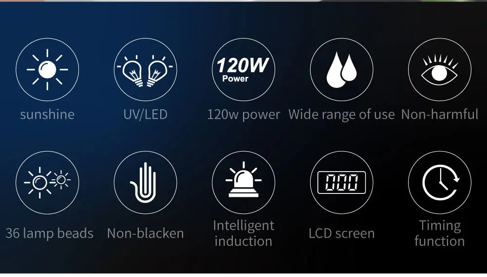 High Power SUN X PLUS Nail Lamp Phototherapy UV Led For Drying All Nail Gel Polish With LCD Touch Smart Sensor Manicure Salon