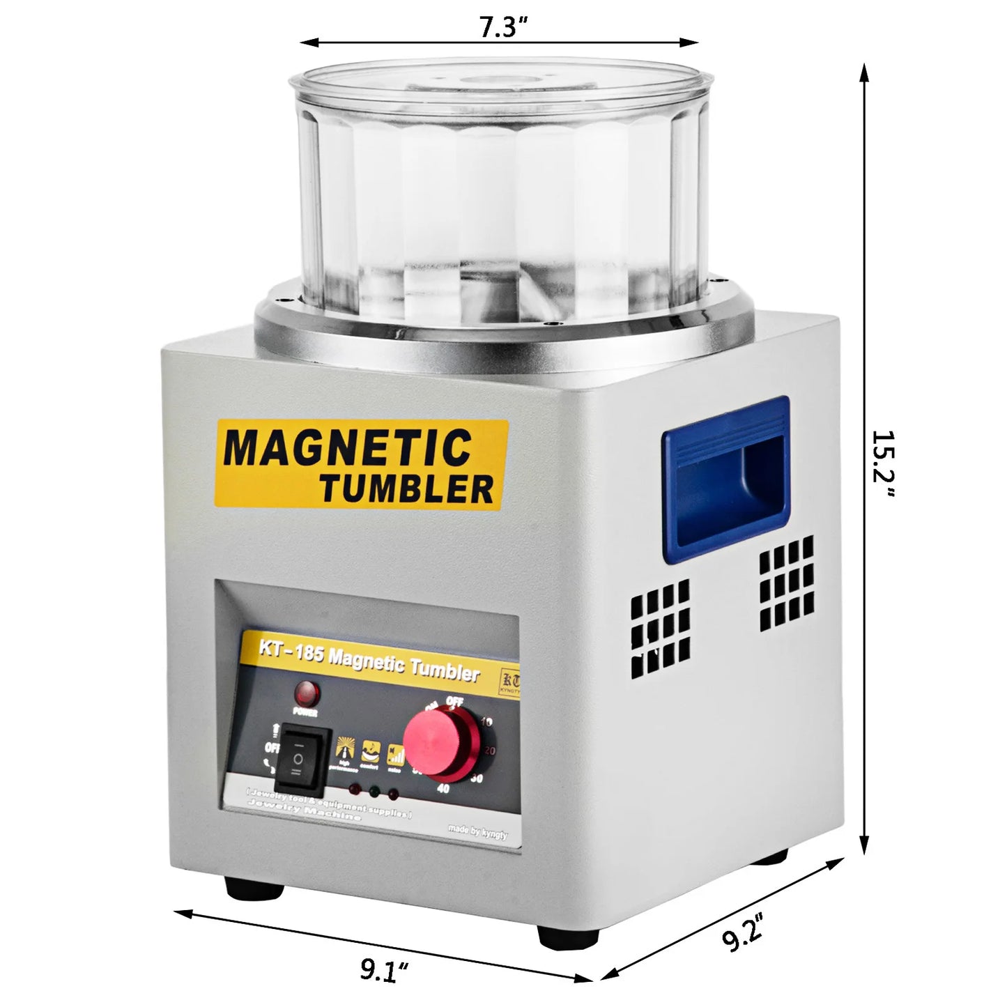 Schmuck-Poliermaschine 2025: VEVOR KT-185 Magnetic Tumbler Jewelry Polisher Mini Metal Finisher Finishing Machine AC 110V/220V Gold Precision Parts Polisher Collection