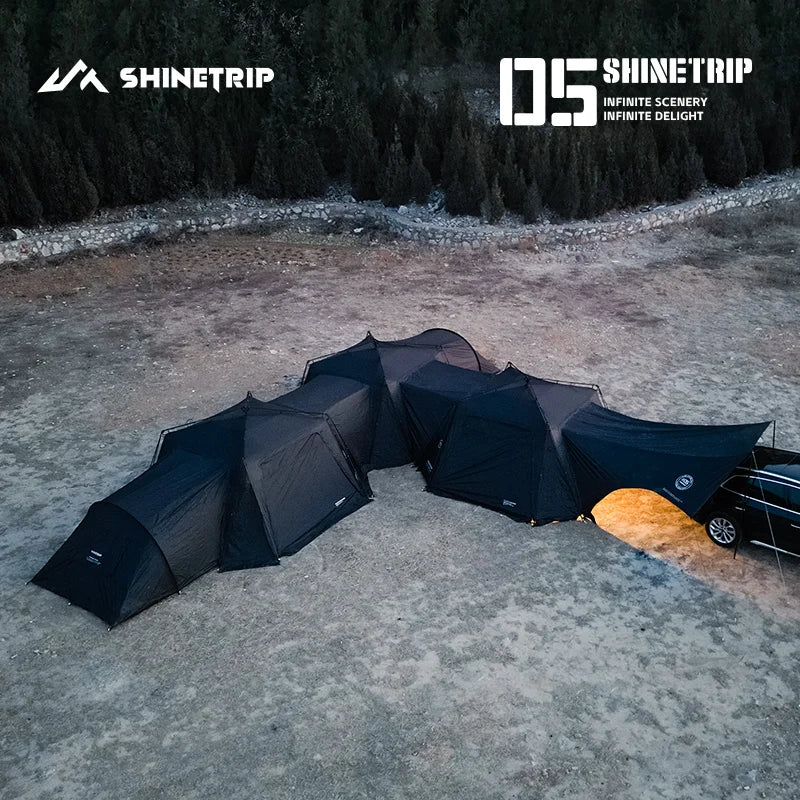 ShineTrip05 Series Oversized Quick Build Waterproof Silver Coated Canopy Sunproof Camping Auto Dome