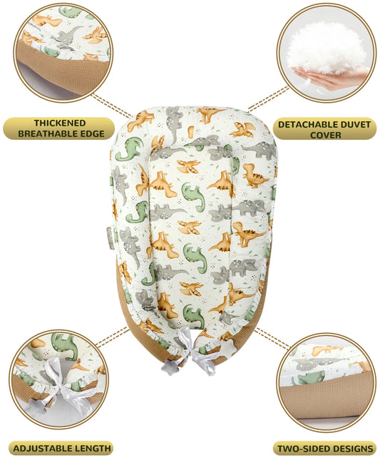 Babynest Kuschelnest Tragbar 100 Prozent Baumwolle Atmungsaktiv