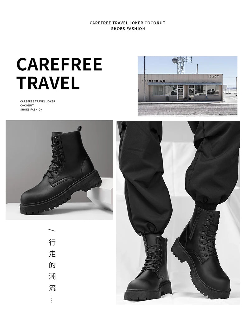 CN Fujian Leder High Top Outdoor Stiefel - Größe Sohle Dicke