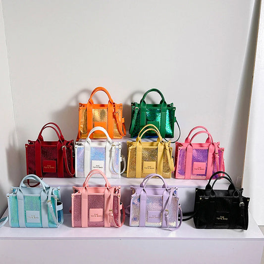 Women's Casual Tote Bag For Women Crossbody Female Handbag New Solid Words Lette Leisure Large Bag Fashion Shopper Tote Purse