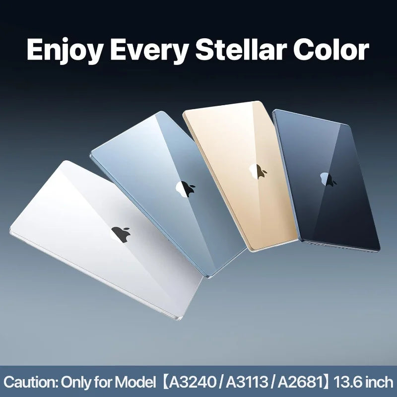 MacBook-Hülle 2025: Ultra-Clear Hard-Case 13.6" - M4-M2 Protection Collection
