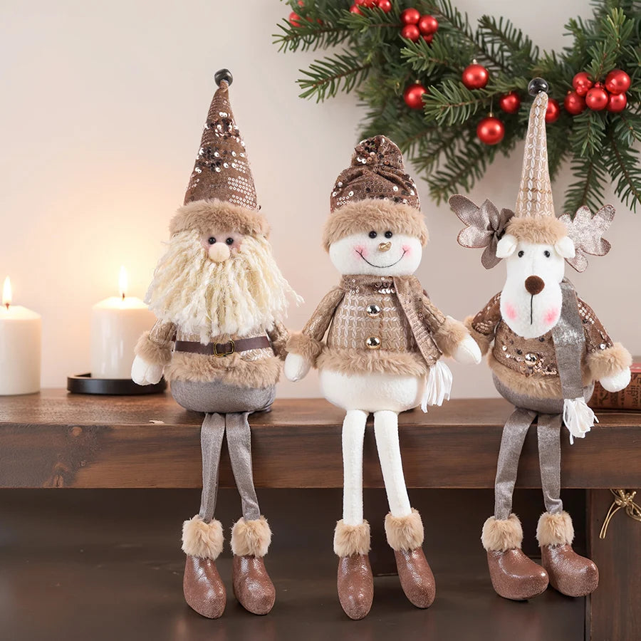 CN Santa Claus Puppe - Stoff-Weihnachtsdeko - Größe 25 cm, Handarbeit