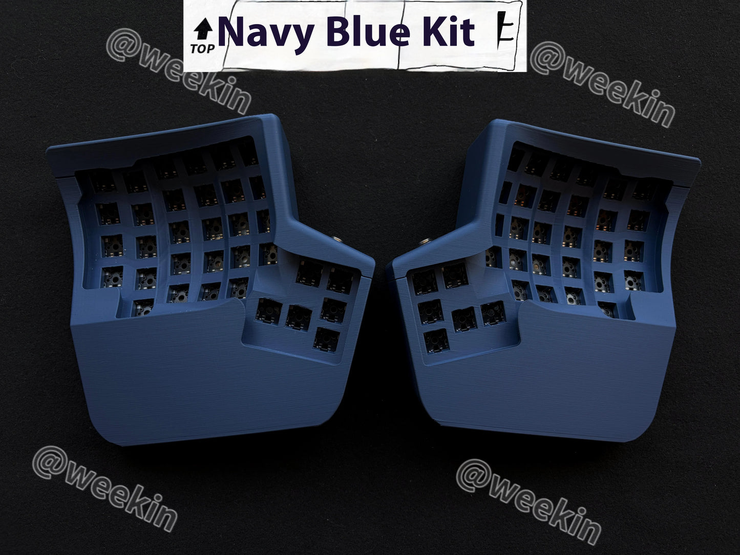 waizowl WK Kinesis Split-Tastatur - 61 Tasten Hot-Swap 2.4G