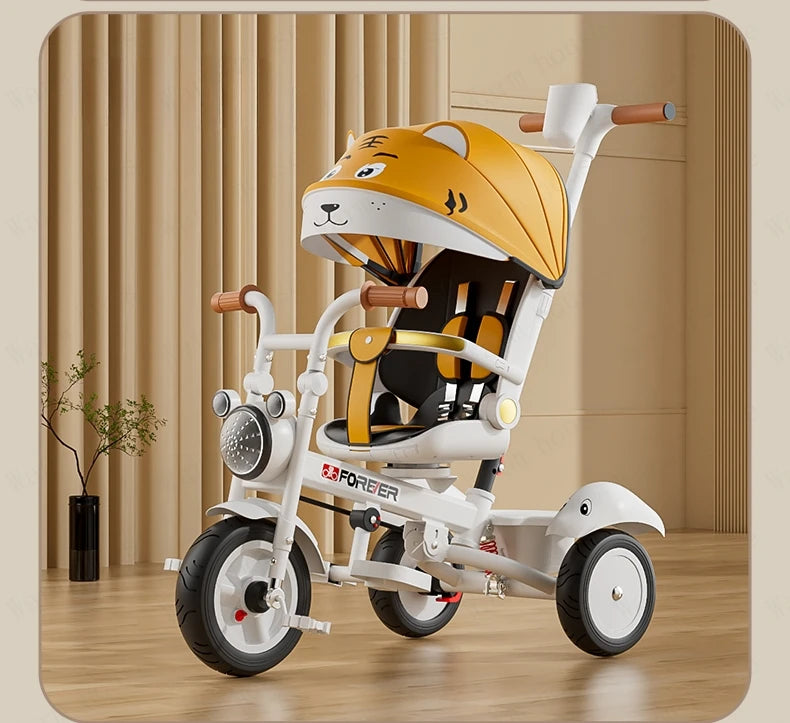 Neues Kindertrikot, Recliner und Sitzender Foldable Portable Stroller, 1-6 Jahre Alt Multifunktionales Kinderfahrrad