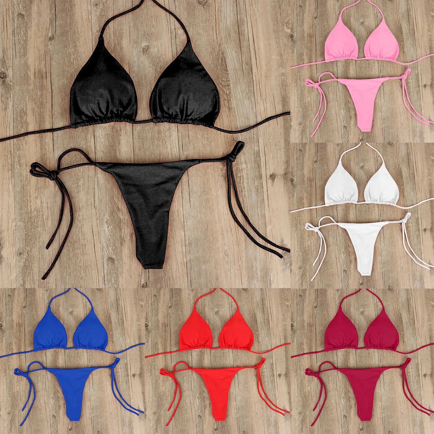 Brazilian Bikini Set 2025 - Zweiteiliger Sommer Bikini mit String-Höschen