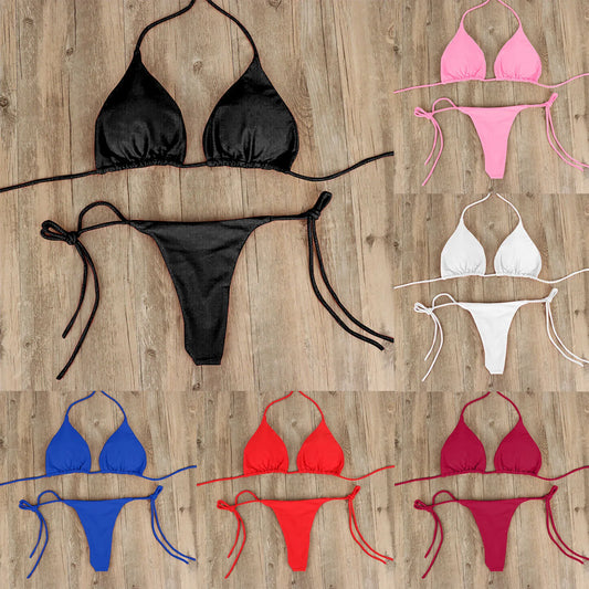 Brazilian Bikini Set 2025 - Zweiteiliger Sommer Bikini mit String-Höschen