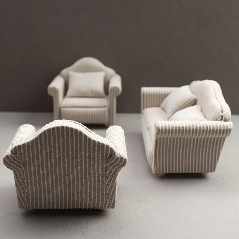 Guangdong Choice Mini Sofa DIY - PVC Weiß Beige Mit Kissen