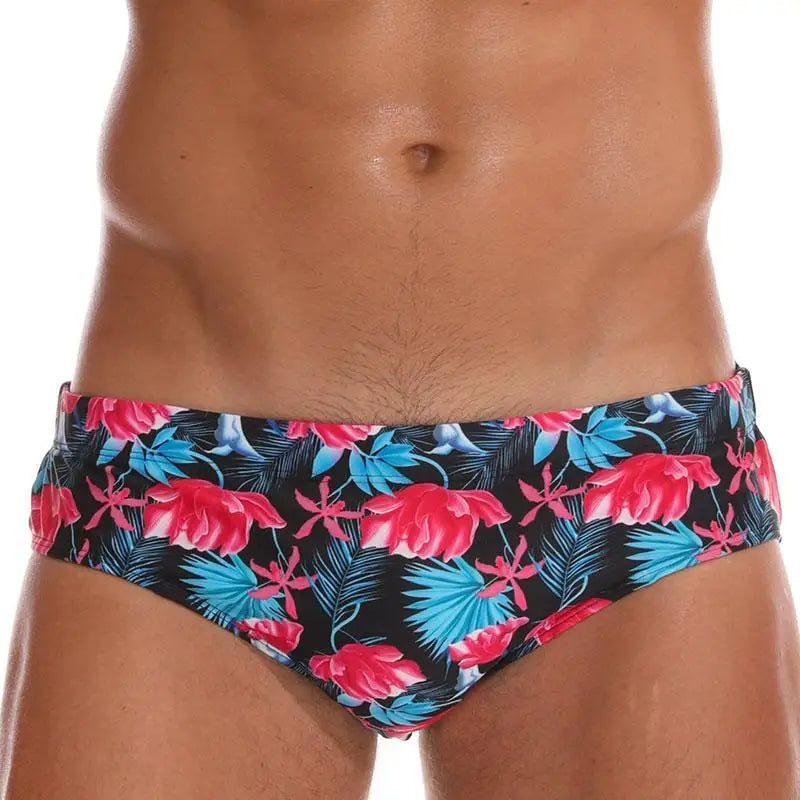 Datifer Summer Mens Shorts Swim Briefs Beach Sexy Removed Breathable Pad Printing Plus Size Bermudas Masculina Swimming Shorts