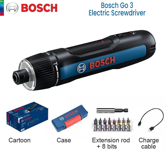 Bosch GO 3 Elektroschrauber 3.6V 5Nm Akku Mini Hand Bohrer Aufladbar Schraubendreher Heim Verwendung Multi-Funktion Elektrowerkzeuge