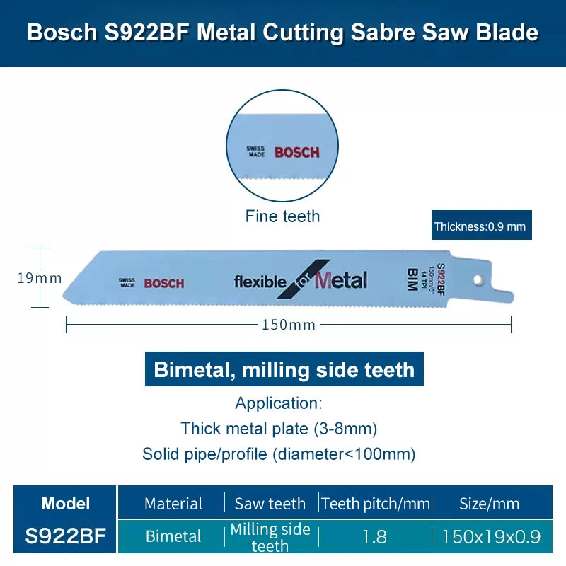 Bosch Reciprocating Saw Blade Universal Wood Metal Cutting Saber Saw Blades Electric Saw Saber for Bosch Gsa 18V/12V Accessories