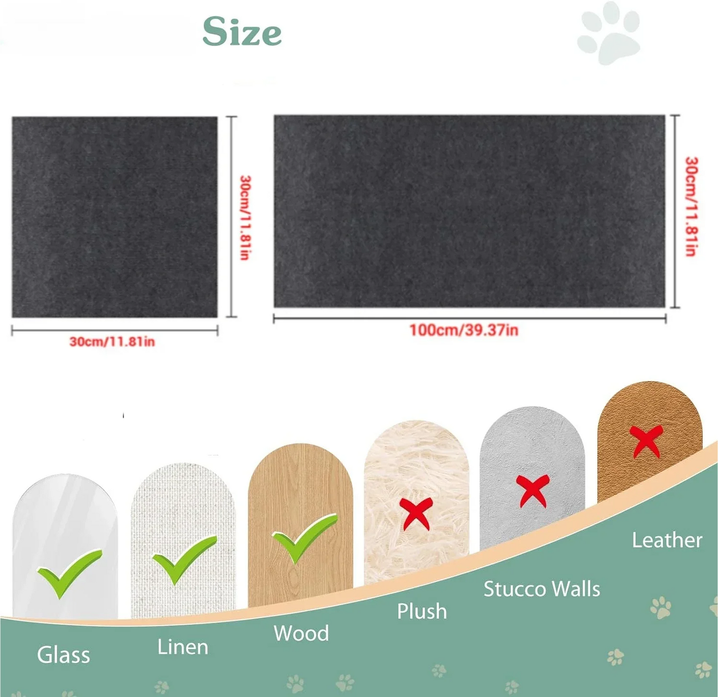 Cat Scratching Mat Self-Adhesive Trimmable Carpet Cat Scratching Post Carpet for Anti-scratching Sofa Furniture Protection