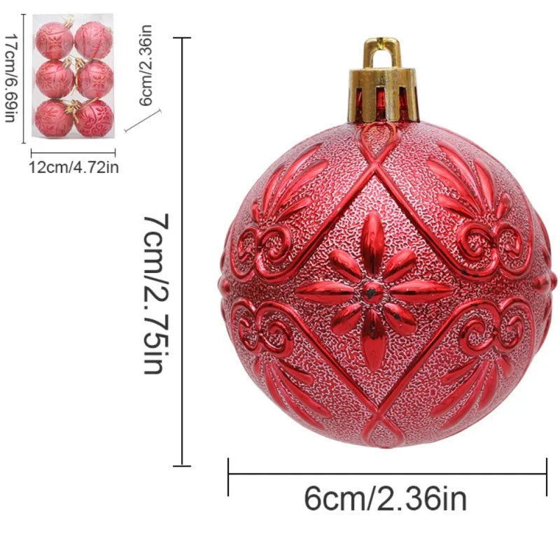 Choice Christbaumkugeln Bruchsicher - Kunststoff 6 Stück 4 cm
