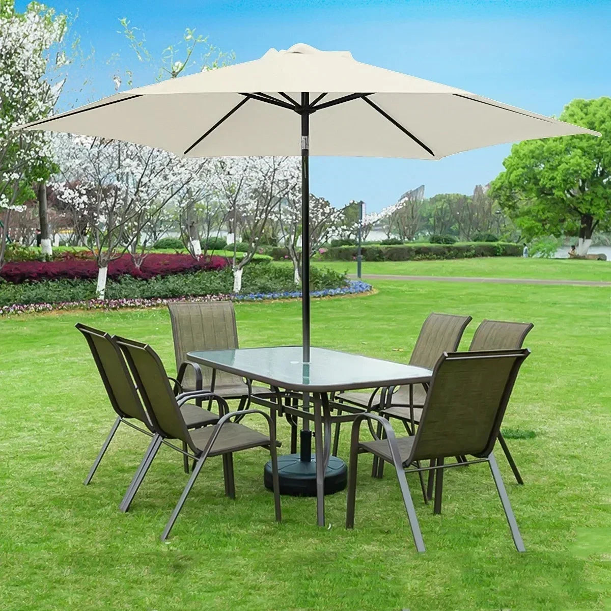 Sonnenschirm-Bezug 2025: 2/2.7/3m UV-Schutz Parasol Sonnenschutz Schirm-Bezug - Wasserdicht Garten Strand Ersatzbezug 6/8 Streben