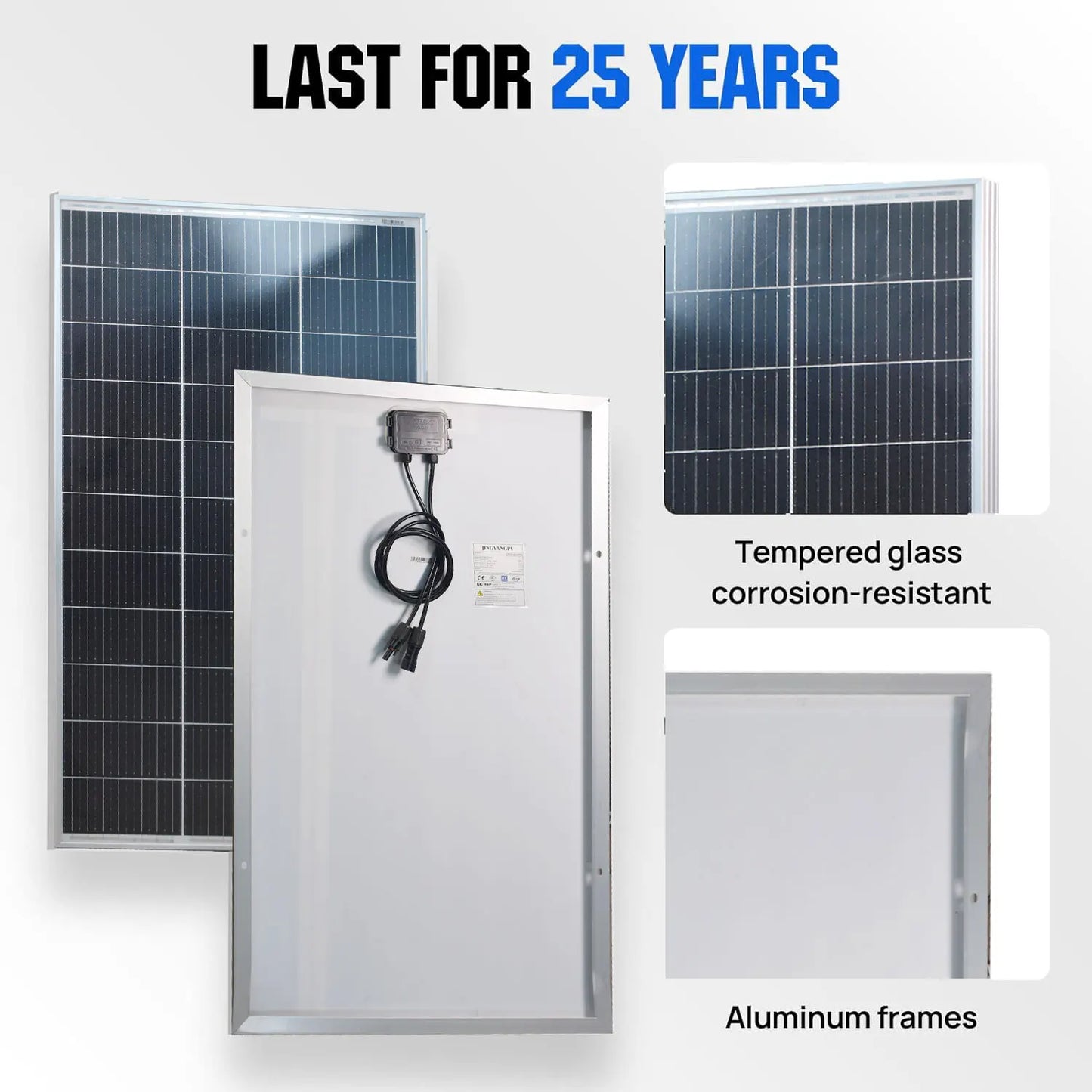 100W 200W 300W 400W Solar Panel 18V Rigid Glass Photovoltaic Panel Monocrystaillne Solar Cell For 12V/24V Battery Charger