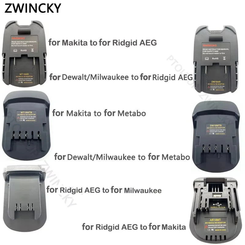 Battery Adapter Converter For Makita To RIDGID AEG，For Ridgid / AEG To Makita ，For Ridgid/AEG To Milwaukee Power Tool Use