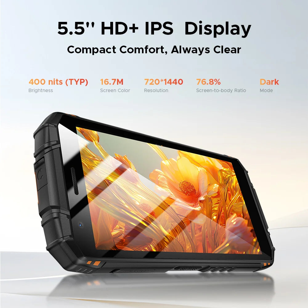 DOOGEE Fire 3 Ultra Robustes Telefon - 8350mAh Akku, 18W Lade, 5.5 Zoll Display