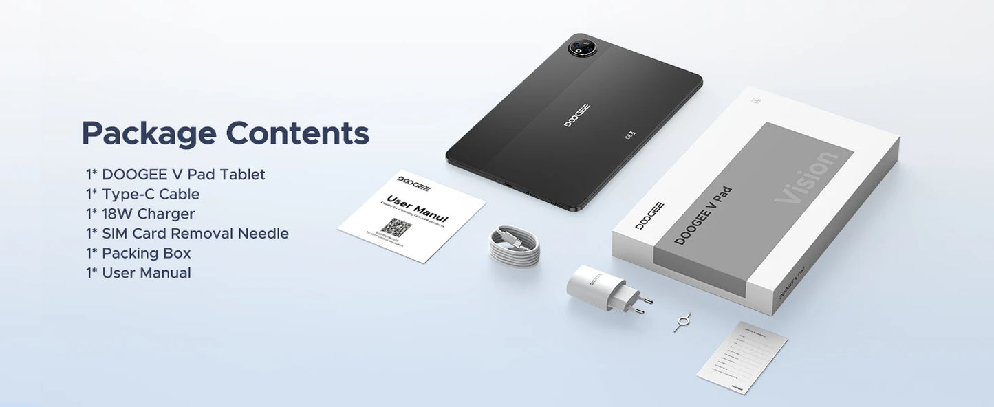 DOOGEE V Pad 2-in-1 Tablet - 256GB ROM 8800mAh Akku 12Zoll Display