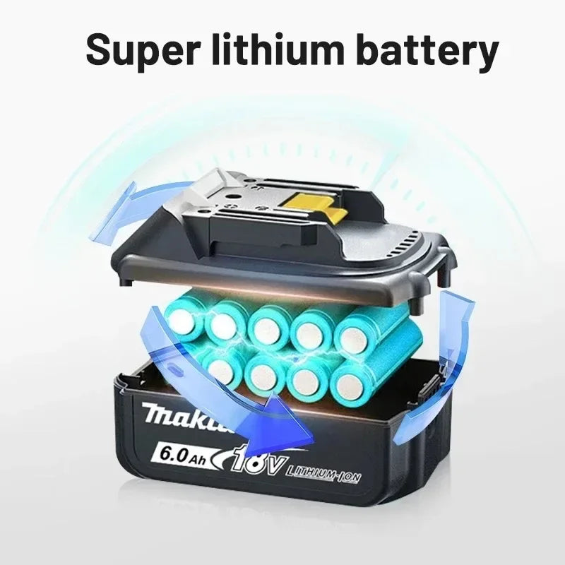 Authentic Makita 18V 6Ah rechargeable power tool battery with LED lithium-ion substitute LXT BL1860B BL1860 BL1850 charger