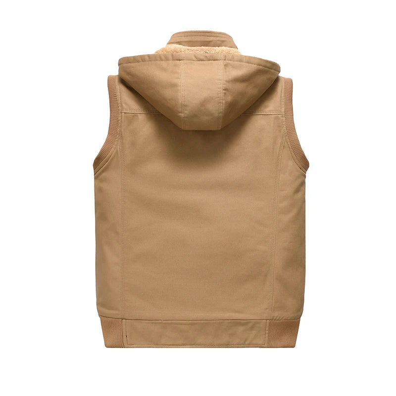 FEEDONCECN Windbreaker Kapuzenweste - Größe M, Fleece, Reißverschluss