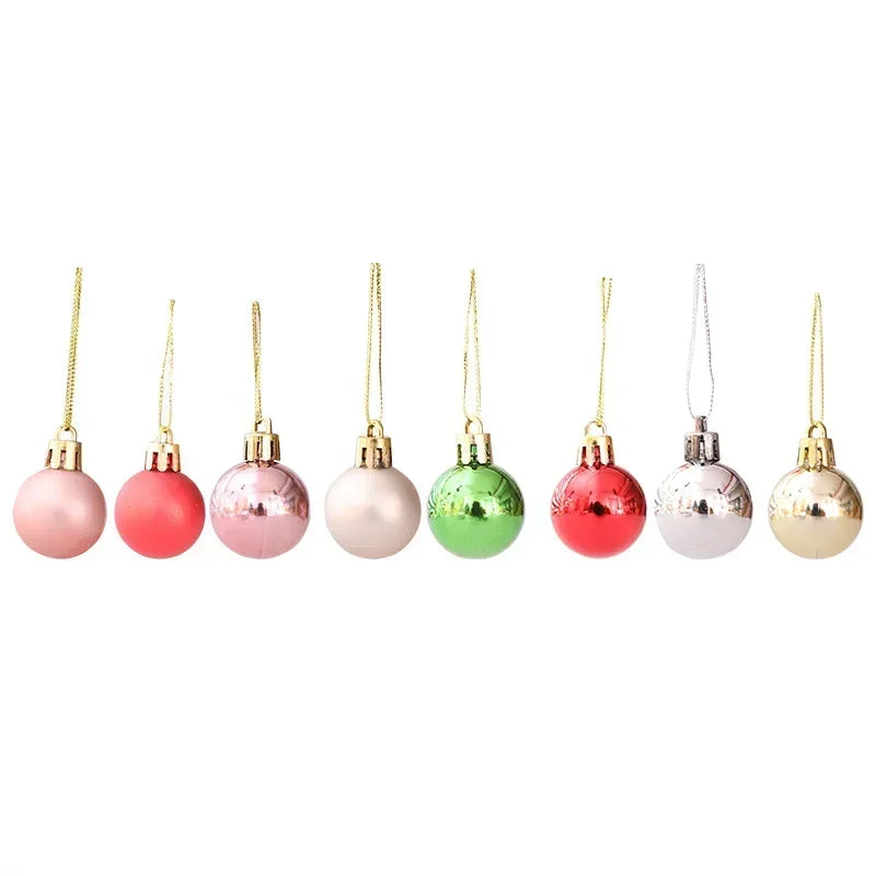 Choice Mini Weihnachtskugeln Set - Inhalt 24 Stück, Ø3 cm, Kunststoff