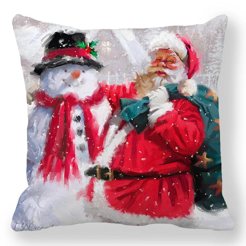 2025 New Year Christmas pillow case 30*50cm,40*40cm,45x45cm, cushion cover home Christmas decoration pillow case