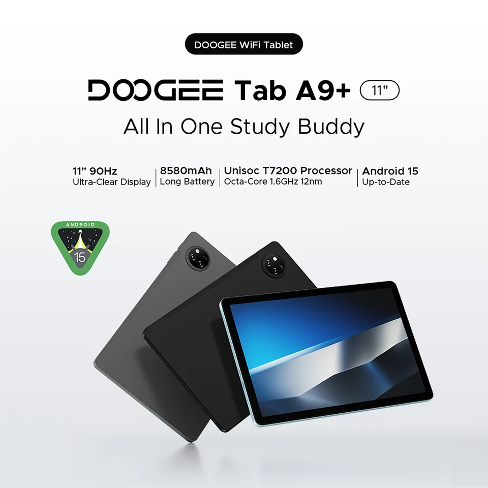 DOOGEE Tab A9+ 2-In-1 Tablet - 11 Zoll Display, 8580mAh Akku, 64GB ROM