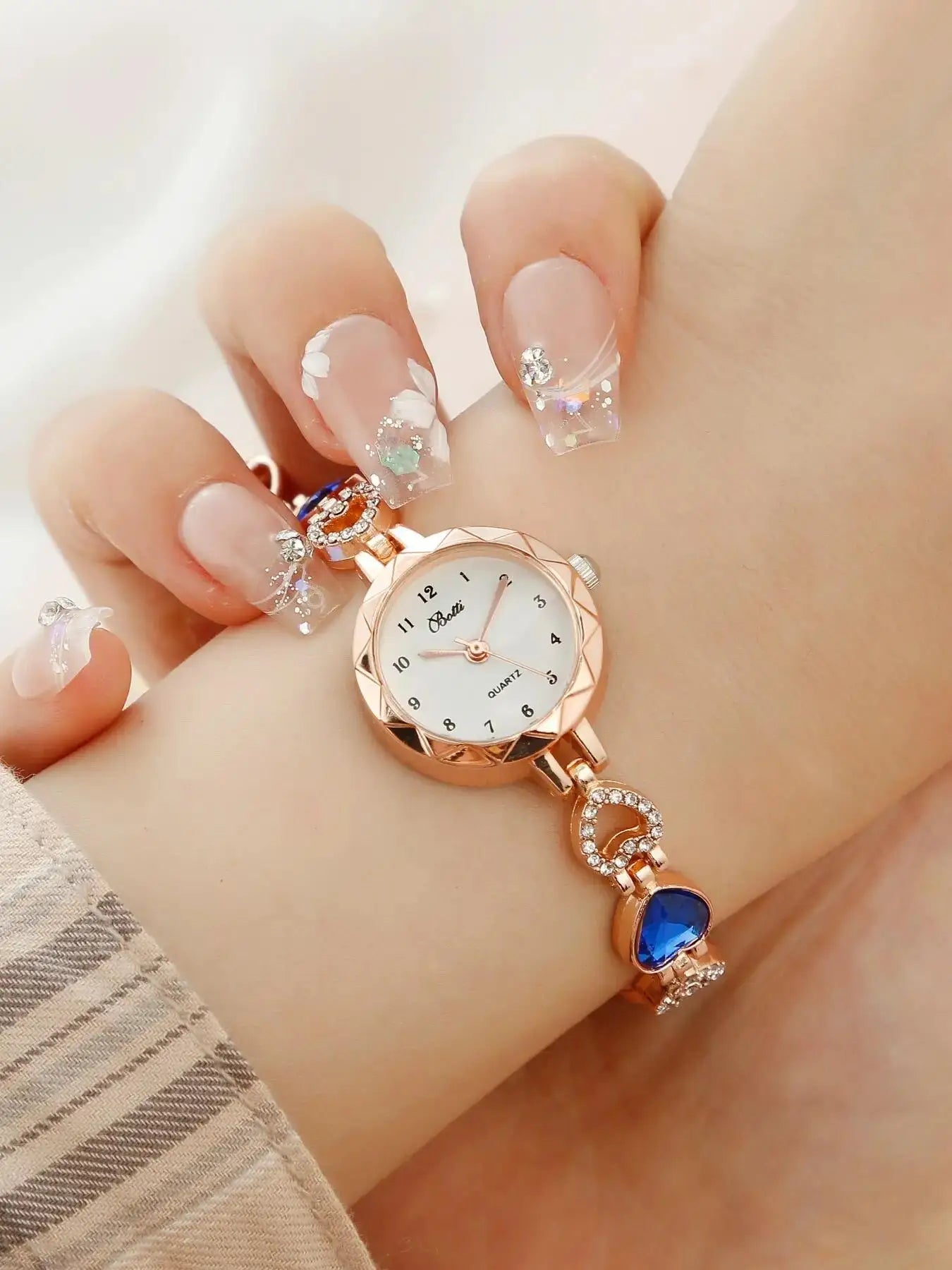 LuxusUhr Set Strass Damen Armbanduhr - 2 Stück 36mm