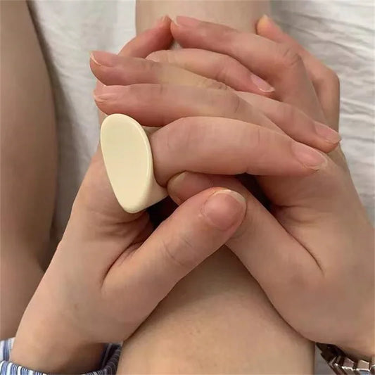 Inele Groase Geometrice HangZhi - Rășină, Mărime Mare