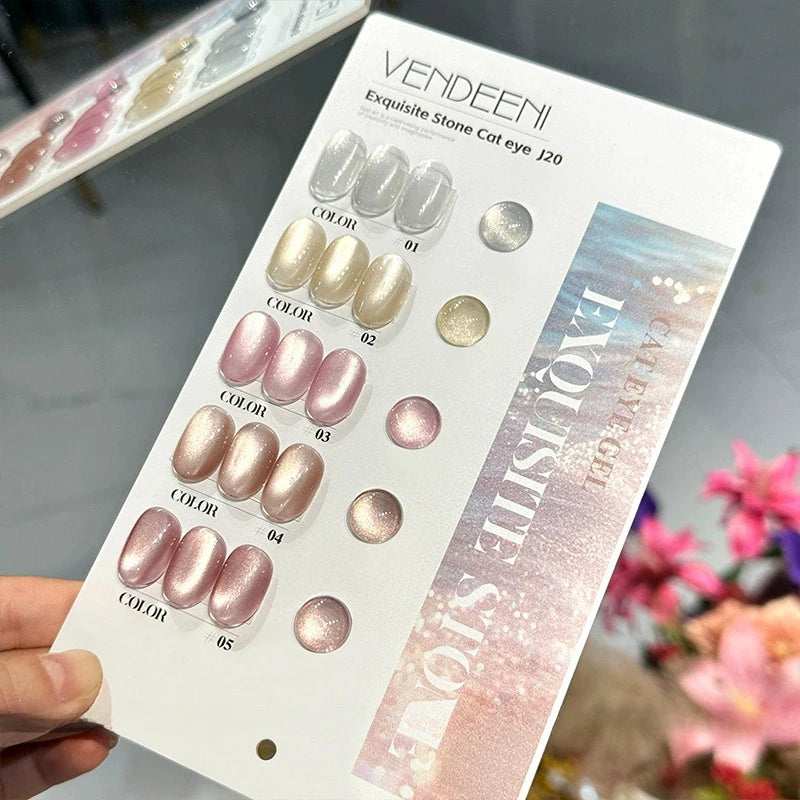 For Manicure Cat Eye Magnetgel - 5er Set 15ml UV Glitzer