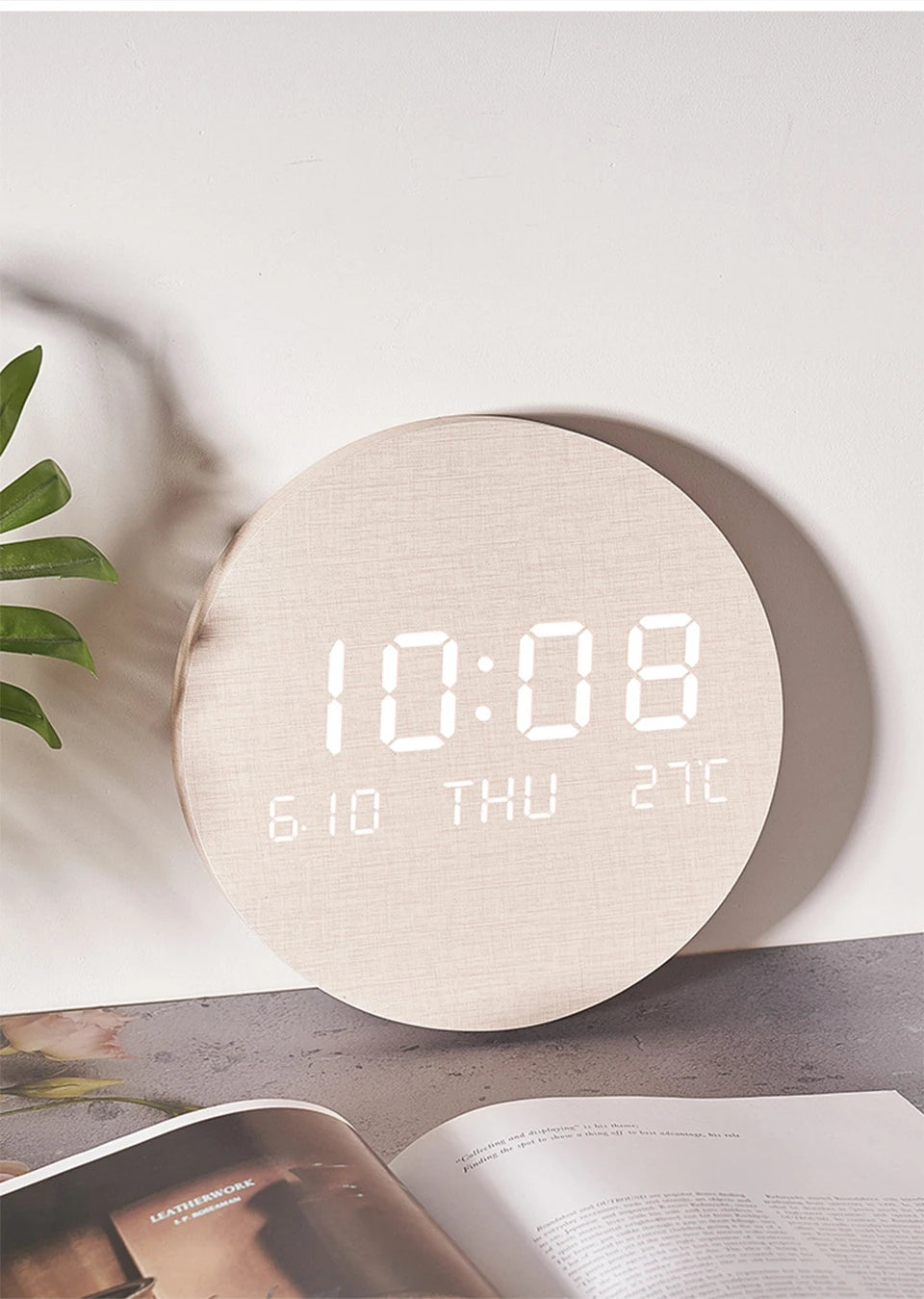 Kreativ Digital Wanduhr Einfach Großer Bildschirm Hängend Dual Zweck Uhr Temp Datum Woche Anzeige Stumm Uhr Indoor Wand Dekor