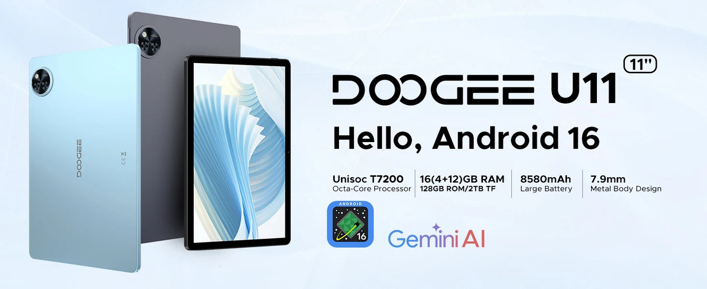 DOOGEE U11 Ultra-Klares 90Hz Display - 11Zoll 4GB RAM 128GB ROM